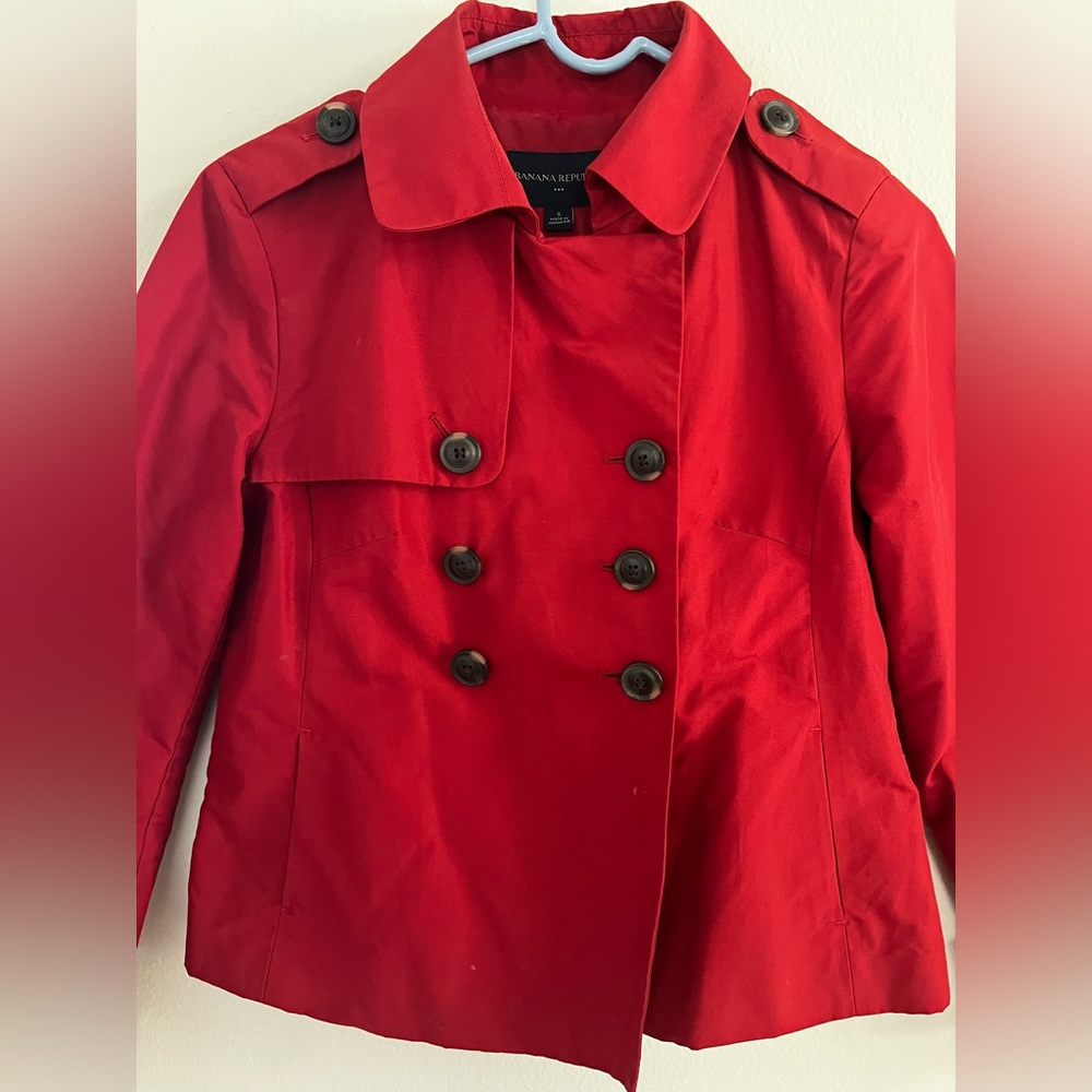 Banana Republic Factory Red Short Trench size Small